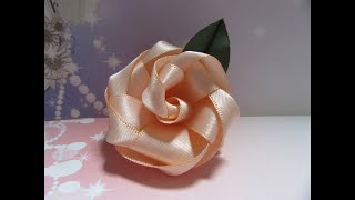 【手作りリボン　ハンドメイド】バラの作り方　フラワーリボン　リボンローズ리본으로 장미 만들기How to make a ribbon rose