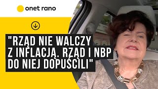 Senyszyn: rząd nie walczy z inflacją. Rząd i NBP do niej dopuścił