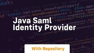 java saml identity provider
