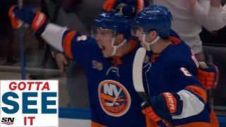 Gotta See It: Bo Horvat Scores First Goal As Islander, Receives Standing Ovation