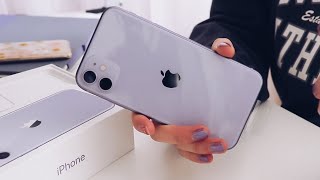 🍎 iPhone 11 Unboxing 💜 + iPhone X comparison