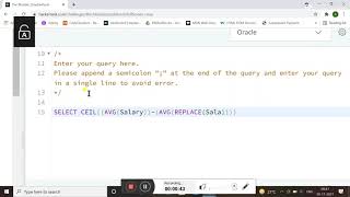 THE BLUNDER -HACKERRANK SOLUTION || SQL || IN ORACLE