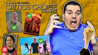 2024 Critics Choice Awards REACTION (OPPENHEIMER SWEEP)