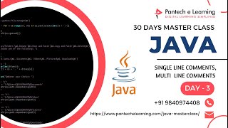 DAY 3 Java Comments – Single line comments,multi-line comments | 30 Days Java Master Class