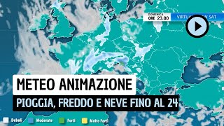 Meteo Animazione: la Pioggia, il Freddo e la Neve fino alla Vigilia