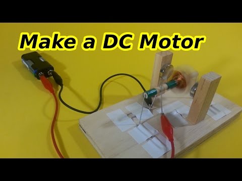 DC Motor with Brushes and Commutator, Easy DC Motor with Brushes and Commutator, Easy