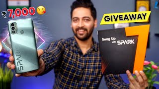 Tecno SPARK 7 - Unboxing \u0026 Hands On | 6000 mAh | 16MP Camera | 6.5\