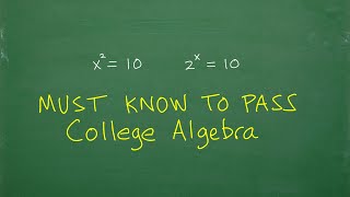 Want to PASS College Algebra? Absolutely, better understand this…