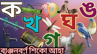 Learn Assamese Alphabets Consonant Byonjonborno with Image and audio | ক-ফলা | ব্যঞ্জণবৰ্ণ