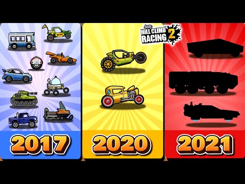 Hill Climb Racing 2 Evolución de vehículos 2016-2021