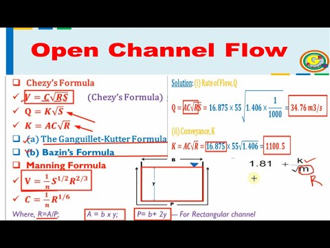 Numerical (Chezy's And Manning's Equation) | Open Channel Flow ...