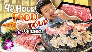 Chicago KOREAN BBQ, FRIED CHICKEN \u0026 Portillo’s HOT DOGS | 48 Hour Chicago FOOD TOUR