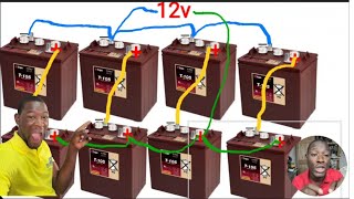 Installation 8 batterie en:12v,24v et 48v [eep power Haïti]