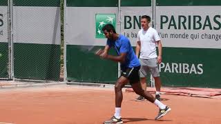 Prajnesh Gunneswaran - Practice footage from the French Open 2019 campaign