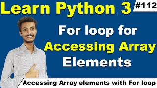 How to access Python Array elements with for loop, How to print array elements, Cyber Warriors