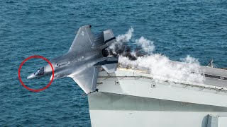 F-35B Fighter CRASHES Off HMS Queen Elizabeth Into the Sea, Then THIS Happened...