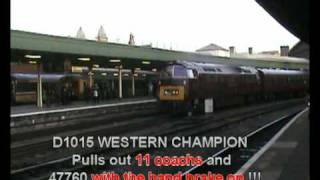 D1015 WESTERN CHAMPION SHOW OF POWER PULLS OUT STOCK 1 ENGINE WITH BRAKES ON AT BRISTOL