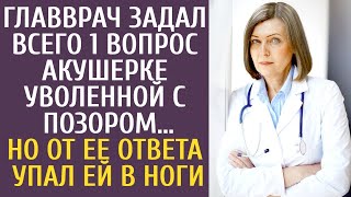 Главврач задал всего один вопрос акушерке, уволенной с позором. Но её ответ заставил его упасть ей