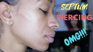 SEPTUM PIERCING | PAIN.. EXPERIENCE... AFTERCARE