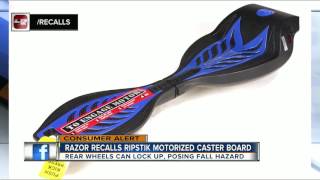 Recall issued for Razor RipStik motorized caster boards after consumer complaints of fall hazard