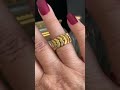 modern 18ct yellow gold textured ‘chain’ link ring 9.2 grams