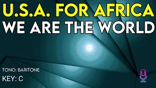 U.S.A. for Africa - We Are The World - Karaoke Instrumental - Baritone