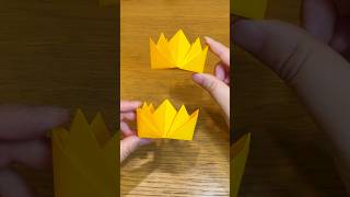 Charming ! Crown Origami #origami #crown #shorts