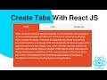 Create Tabs With React JS | Build Tabs In React JS
