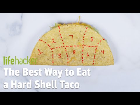 How do you eat hard shell taco without it falling apart?