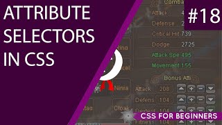 CSS Tutorial For Beginners 18 - Attribute Selectors