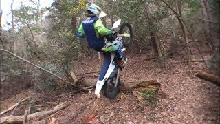 フロントアップあれこれ〜丸太越え練習 ハスクバーナ TE150i husqvarna  Log hop training