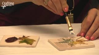 Crafting with Cara - Fall Leaf Coasters