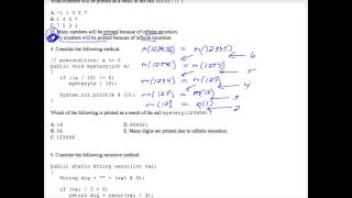 Java Recursion Multiple Choice Worksheet 2