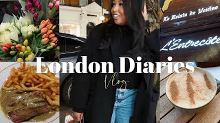 LONDON DIARIES| Weekend Vlog, Cute Marylebone Cafes, Cinnamon bun lattes☕️, French Food \u0026 Date night