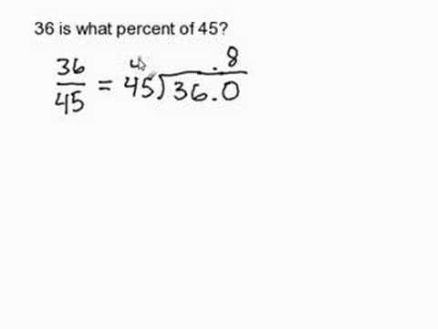 Find the Percent Given Two Numbers Find the Percent Given Two Numbers