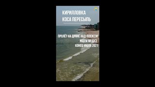 КИРИЛЛОВКА. Коса Пересыпь. Пролет на дроне. Ищем медуз! #Shorts