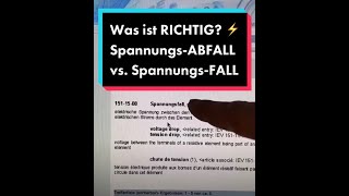 Endlich Klarheit: Spannungs-ABFALL vs. Spannungs-FALL