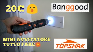 MINI AVVITATORE TOPSHAK TS-ESD2 DA 4V | BANGGOOD | CORDLESS ELECTRIC SCREWDRIVER LED | 34 PCS