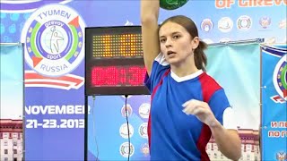 Ksenia Dedyukhina - 189 reps in snatch (Tyumen, Russia, World championship 2013)