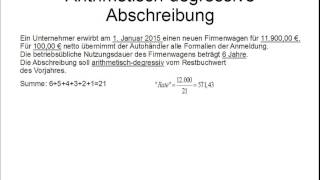 Film 38 Arithmetisch degressive Abschreibung