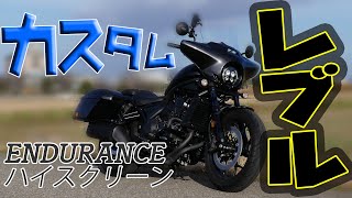 レブル 1100T DCT お勧めカスタムパーツ 初カスタム ENDURANCE (エンデュランス) ハイスクリーン 付けてみたら 効果絶大!! そして近況　雪が・・・