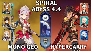 C6 Noelle Mono Geo \u0026 C1 Dehya Hypercarry. Spiral Abyss 4.4. Genshin Impact 4.4