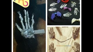 How to make skeleton hands for Halloween