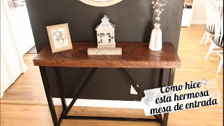 ✅ Como hacer una mesa de entrada moderna y rustica