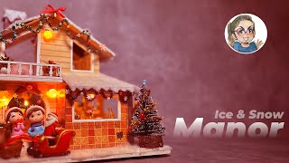 Ice and Snow Manor | DIY Miniature Dollhouse Crafts | Warm & Whimsical Winter Build