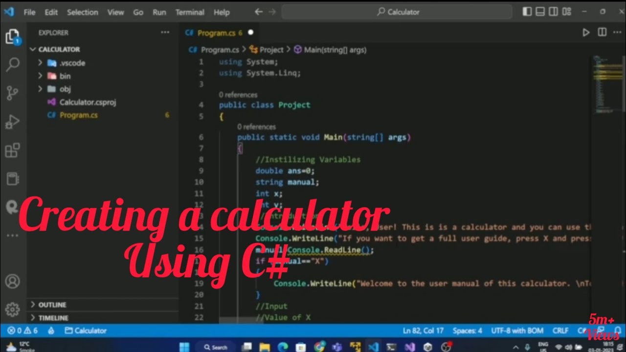 Creating A Calculator Using C Youtube