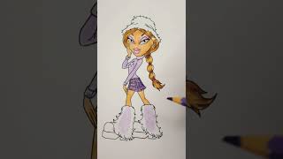 Coloring Bratz with Colored Pencils #short #bratz