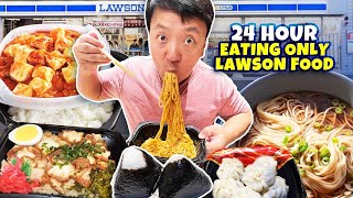 24 Hours Eating ONLY at Japanese Convenience Store LAWSON FOOD REVIEW
