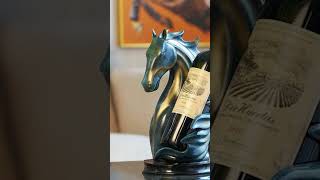 Saddle Up for Wine Time with the Horse Figurine Wine Holder Rack by Pleasant Decor #WineRack