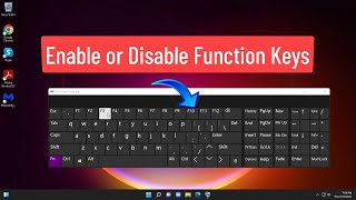 Enable Or Disable Function Keys In Windows 11